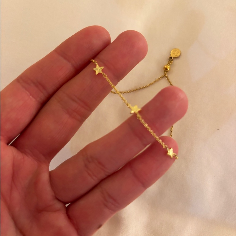 Gorjana Parker chain charm mini star dainty 14k plated Gold Star Charm Bracelet - Picture 4 of 5